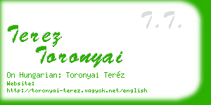 terez toronyai business card